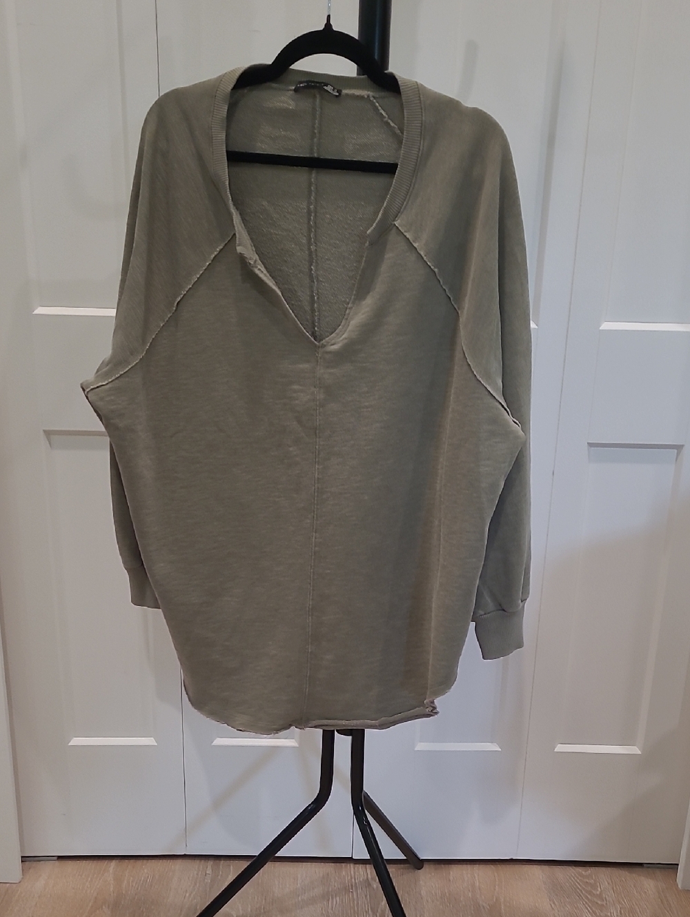 Black Tape_ Olive Green Crewneck Sweatshirt